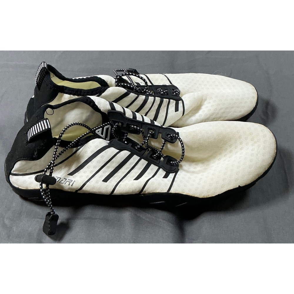 SIMARI Mens Womens Water Shoes White Black Striped Quick-Dry Aqua‎ Socks EU 41